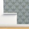 Art Deco Neutral Gray Leaves Simple Minimal Palm Frond Large Scale Custom Removable Wallpaper by Spoonflower Peel & Stick Wallpaper 2FT Wide